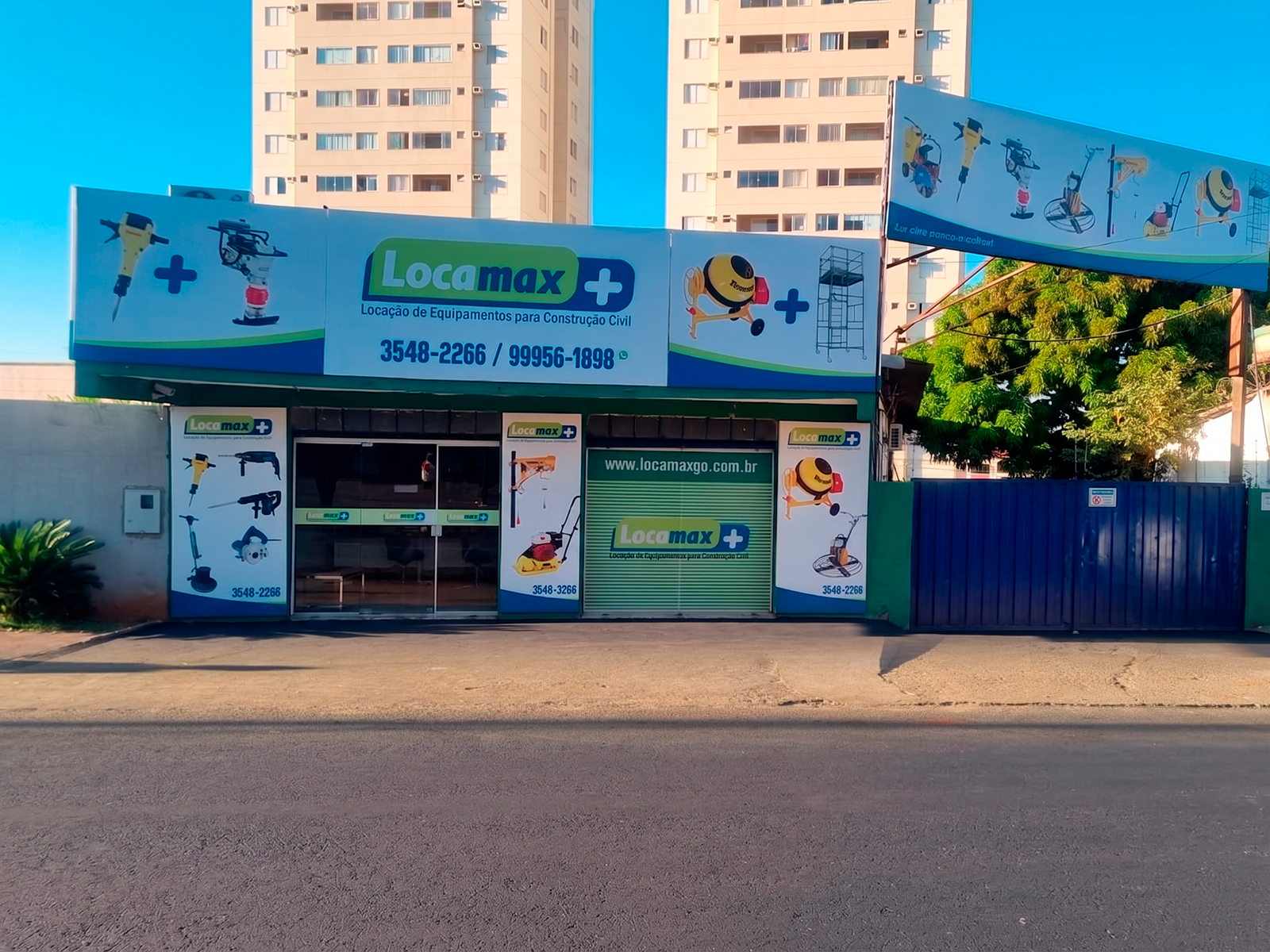 Fachada da Locamax - Locação de Equipamentos em Aparecida de Goiânia